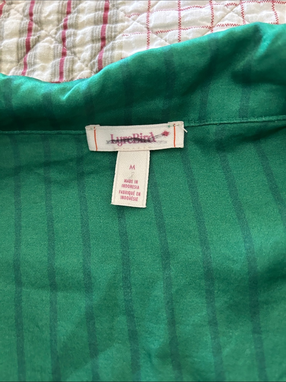 Silk Green Swan & Floral Button-Front Sleep Shirt - Women - Picture 2 of 9